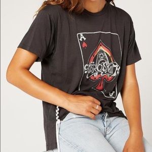 Daydreamer Aerosmith lace up graphic tee NWT